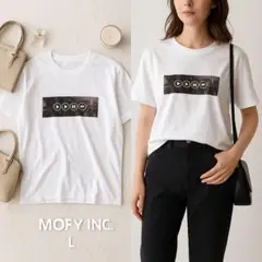 MOFY INC. プリントTシャツ L 白 厚手 日本製 シンプル ラフ