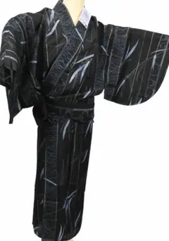 洗える二部式着物 格子絽 No2439L ポリ 新品✨即購入OK♪