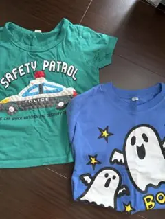 子供用Tシャツ2枚セット 警察車両・おばけ