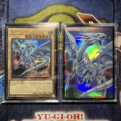 【新品未使用/シークレットレア】青眼の白龍＋限定ブルーアイズ スリーブ