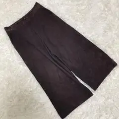 《アニエスベー》 (36) スエード調ワイドパンツ シンチバック きれカジ 無地