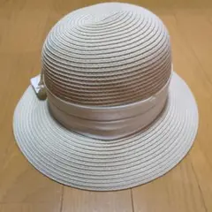 新品☆コムサイズム　UVカット リボン付きブレードハット　51-54㎝