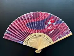 東京ディズニーランド　ミニーマウス　　扇子　未使用　赤　レトロ　涼しい
