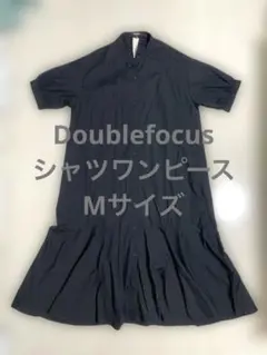 Doublefocus ブラック 半袖シャツワンピース M