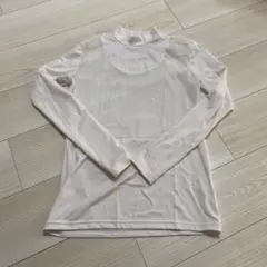 ホワイト長袖シャツ ポリエステル素材