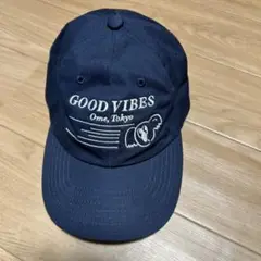 GOOD VIBES キャップ ネイビー
