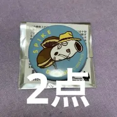 スヌーピー スパイク 缶バッジ 銀座三越