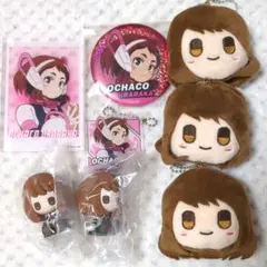 麗日お茶子　アクリルブロック　缶バッジ　ラバーフィギュア