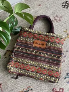 SABAH サバ　アジアン　ハンドメイド 織物 バッグ