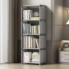 《新品未使用》本棚 ラック グレー オープンシェルフ インテリア