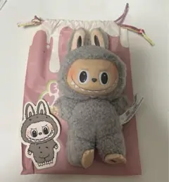 マカロン ラブブ Sesame Bean グレー ぬいぐるみペンダント