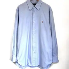 ラルフローレン Yシャツ ワンポイント ブルー シャツ ワイシャツ ポニー ロゴ