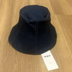 新品　フーズフーギャラリー　デニムバケハ　バケットハット　帽子　キャップ　ブルー