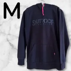 レディース M 長袖パーカー 紺 ネイビーアウトドア OUTDOOR フード付き