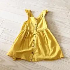 H &M ワンピース イエロー