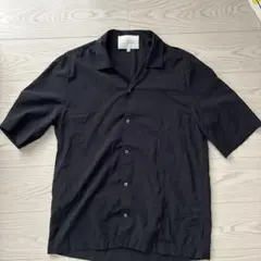 【定価3.5万】STUDIO NICHOLSON 開襟シャツ　ブラック　S