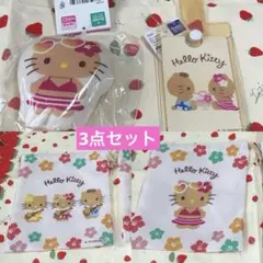新品 日焼けキティ 巾着　クッションキーホルダー カードホルダー　サンリオ
