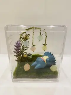 ポケモン 自作ジオラマフィギュア ゴンベ「光る種とお昼寝♪」