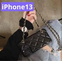 PUレザー iPhone13ケース (iphone 13, 縦ストラップ)
