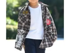 チェック柄長袖シャツ　160㎝