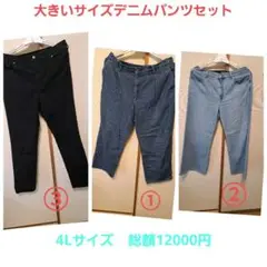 デニムパンツ3点セット（ライトブルー、ダークブルー、ブラック）