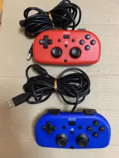 HORI PS4用 有線コントローラー 青　赤