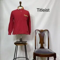 3314【レッドMサイズ GOLF】タイトリスト ポロシャツ Titleist