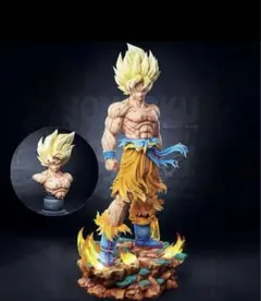 ドラゴンボール 初孫悟空 初超サイヤ人登場ガレージキット・台座LED搭