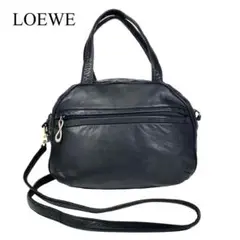ロエベ ロゴ 2way ショルダーバッグ ハンドバッグ ミニボストンバッグ