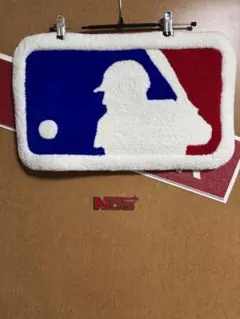 MLBロゴマット　新品　バッターマンロゴ 枠立体仕様　小物置きにも