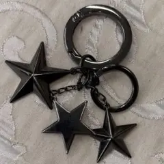 ブラックメタル星形キーホルダー