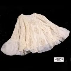 お値下げ◆axes femme/アクシーズファム◆M 美品♪総レースプルオーバー