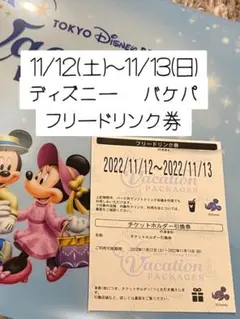 ディズニー フリードリンク券 チケットホルダー引換券