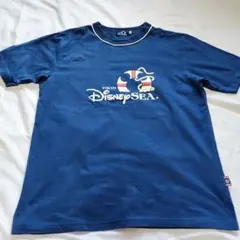 東京ディズニーシー ロゴTシャツ 発泡プリント　M　ネイビー