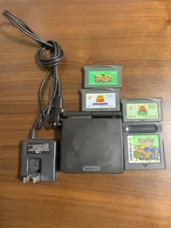 【最終価格】ゲームボーイアドバンスSP本体 充電器 ソフト4本セット 動作○