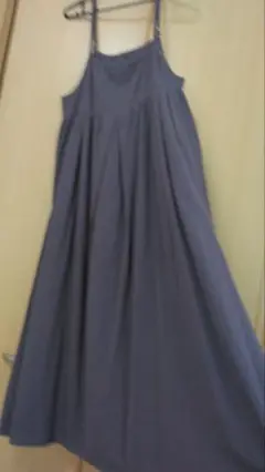 ダークグレー キャミワンピース ロング丈