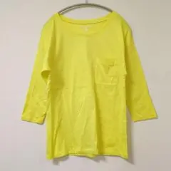 LA MARIE FRANCAISE イエロー Tシャツ 七分袖 コットン