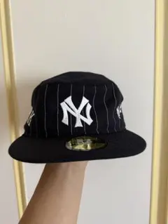 new era pillbox cap ストライプ　7 2/1