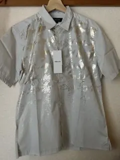 COMME CA ISM 半袖シャツ L メタリックグレー