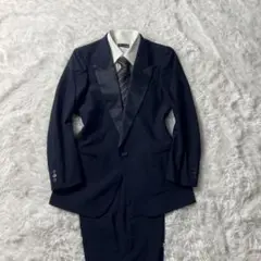 メンズ　ネイビー　タキシード　メンズ　セットアップ　スーツ　A5 結婚式　美品