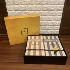 未使用 FENDI タオルケット ブラウン ブルー 2枚セット シングル