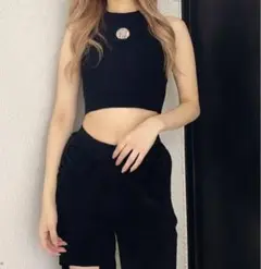 GYDA ニットタンクトップ ブラック