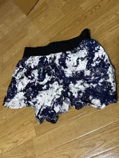 【MACPHEE】ネイビー　ホワイト　フレアショートパンツ