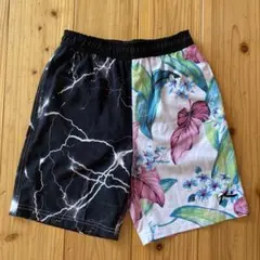 RUSTY ラスティ 雷模様と花柄のサーフパンツ 水着 150