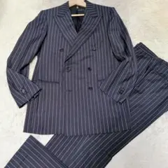 イタリア製 LH NAPOLI ダブル スーツ セットアップ　XL ストライプ