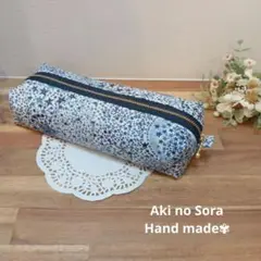 大容量ペンケース　ラミネート　リバティ　アデラジャ　ブルー