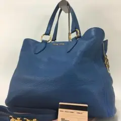 美品・カード付✨ミュウミュウ ショルダーバッグ 2way ヴィッテロカリブ