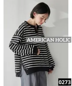 0273 AMERICAN HOLIC カフタンサイドボタンポンチプルオーバー