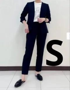 PLST　プラステ テーパードパンツ ブラック　S