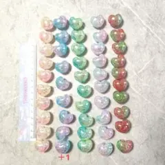 ☆お譲り☆ハートのビーズ(^^♪50個